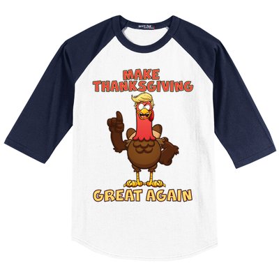 Make Thanksgiving Great Again Trump Turkey Baseball Sleeve Shirt