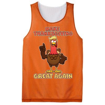 Make Thanksgiving Great Again Trump Turkey Mesh Reversible Basketball Jersey Tank