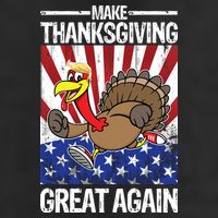 Make Thanksgiving Great Again Turkey 7 Panel Mesh Trucker Snapback Hat