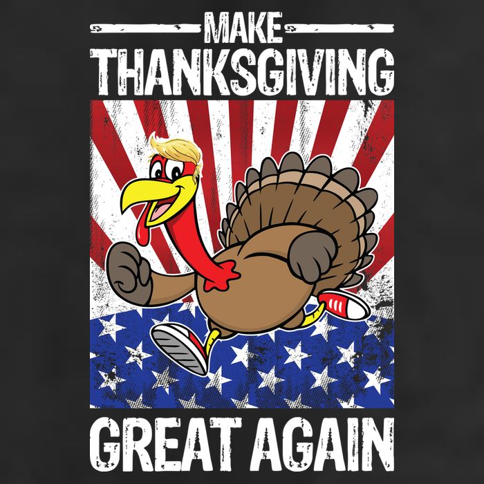 Make Thanksgiving Great Again Turkey 7 Panel Mesh Trucker Snapback Hat
