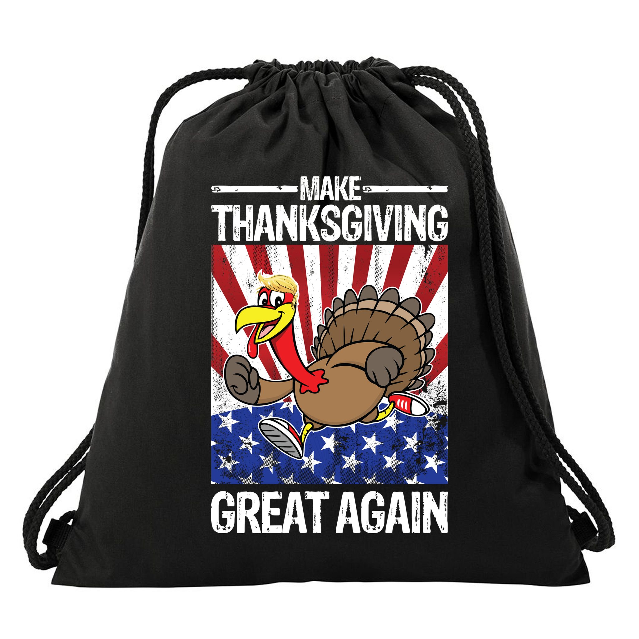 Make Thanksgiving Great Again Turkey Drawstring Bag