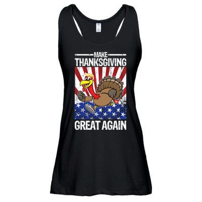 Make Thanksgiving Great Again Turkey Ladies Essential Flowy Tank