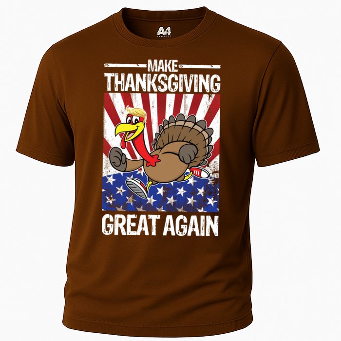 Make Thanksgiving Great Again Turkey Cooling Performance Crew T-Shirt