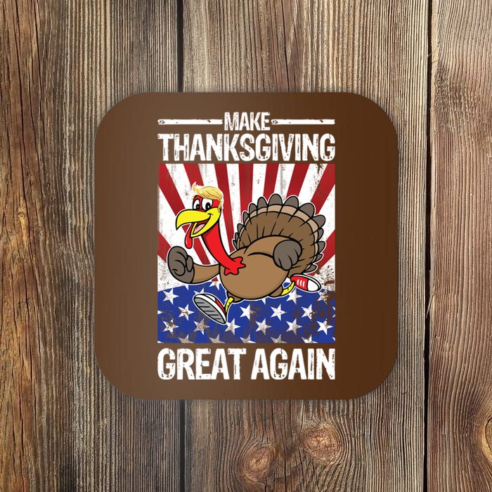 Make Thanksgiving Great Again Turkey Coaster