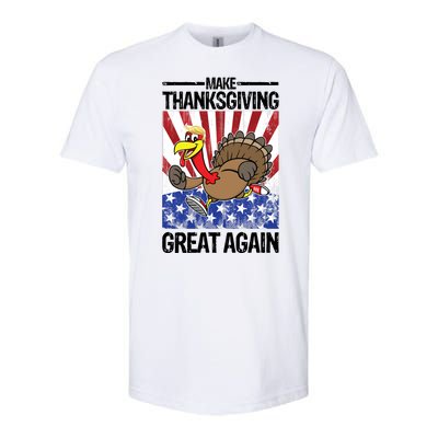 Make Thanksgiving Great Again Turkey Softstyle® CVC T-Shirt