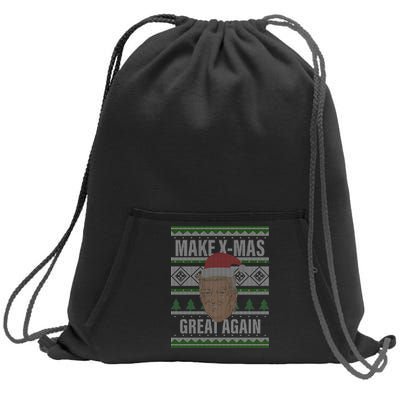 Make X-Mas Great Again Ugly Christmas Sweatshirt Cinch Pack Bag