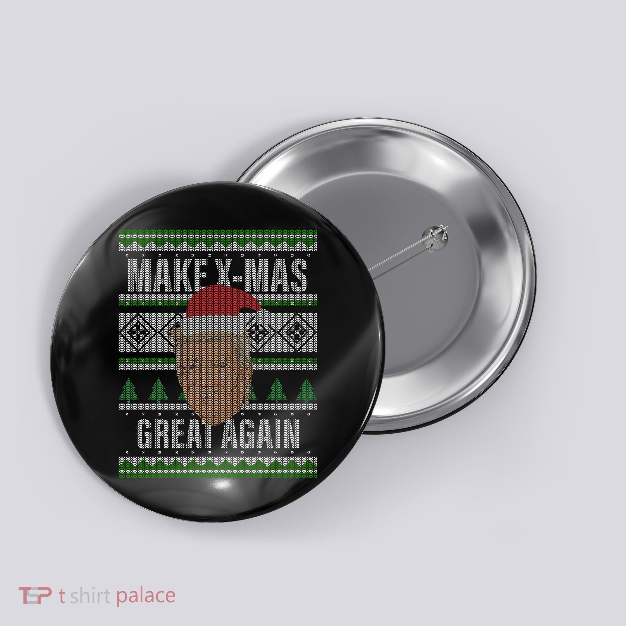 Make X-Mas Great Again Ugly Christmas Button