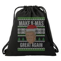 Make X-Mas Great Again Ugly Christmas Drawstring Bag