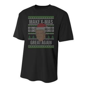 Make X-Mas Great Again Ugly Christmas Youth Performance Sprint T-Shirt