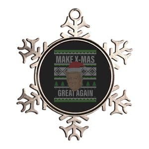 Make X-Mas Great Again Ugly Christmas Metallic Star Ornament