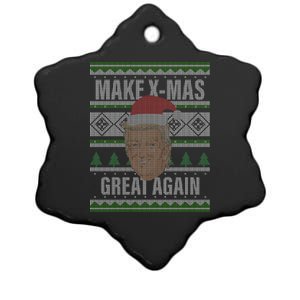 Make X-Mas Great Again Ugly Christmas Ceramic Star Ornament