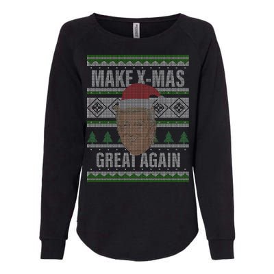 Make X-Mas Great Again Ugly Christmas Womens California Wash Sweatshirt