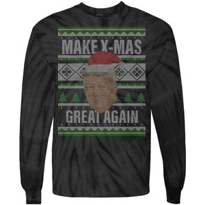 Make X-Mas Great Again Ugly Christmas Tie-Dye Long Sleeve Shirt