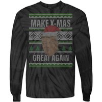 Make X-Mas Great Again Ugly Christmas Tie-Dye Long Sleeve Shirt