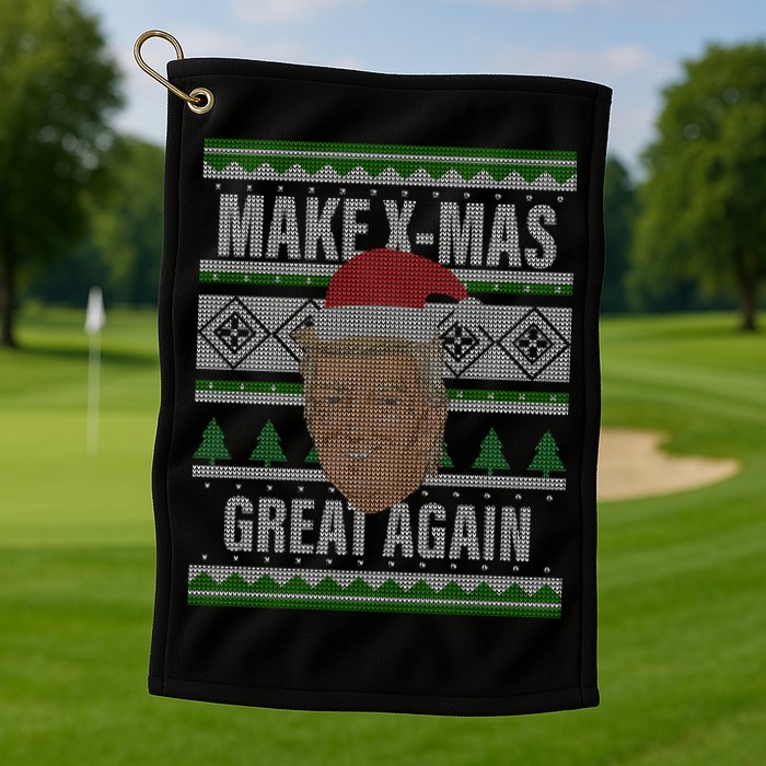 Make X-Mas Great Again Ugly Christmas Golf Towel
