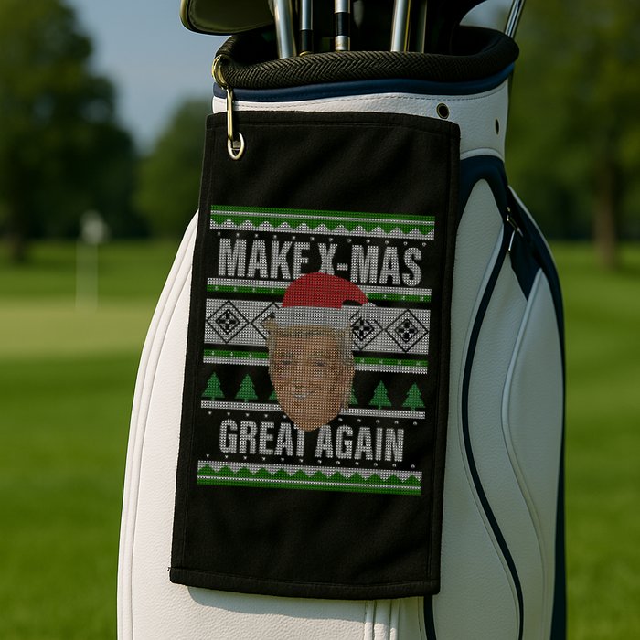 Make X-Mas Great Again Ugly Christmas Golf Towel
