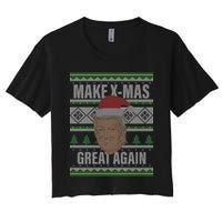 Make X-Mas Great Again Ugly Christmas Women's Crop Top Tee