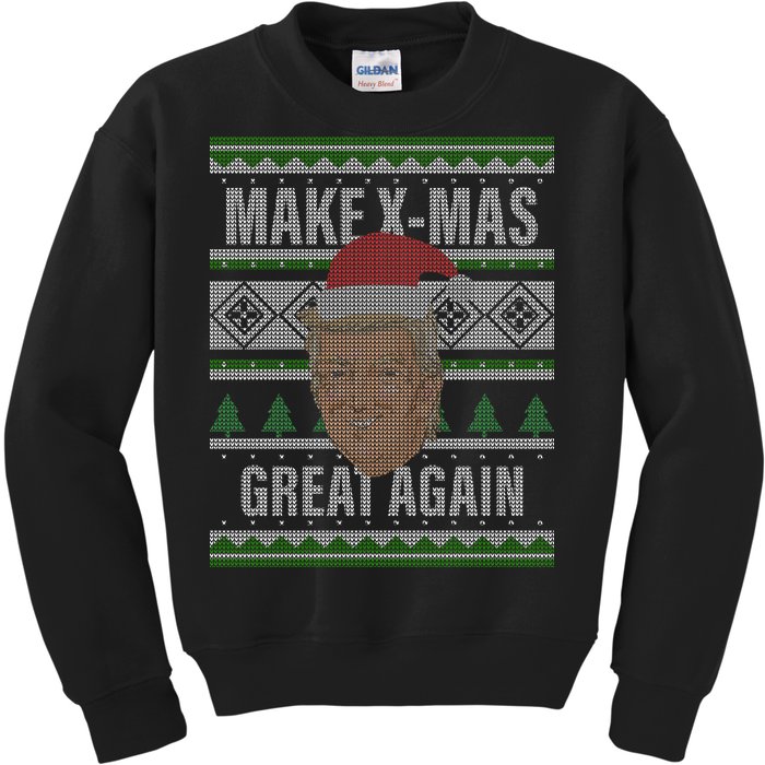 Make X-Mas Great Again Ugly Christmas Kids Sweatshirt