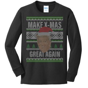 Make X-Mas Great Again Ugly Christmas Kids Long Sleeve Shirt