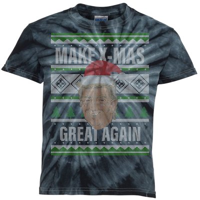 Make X-Mas Great Again Ugly Christmas Kids Tie-Dye T-Shirt