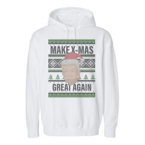 Make X-Mas Great Again Ugly Christmas Garment-Dyed Fleece Hoodie