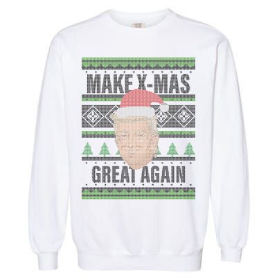 Make X-Mas Great Again Ugly Christmas Garment-Dyed Sweatshirt