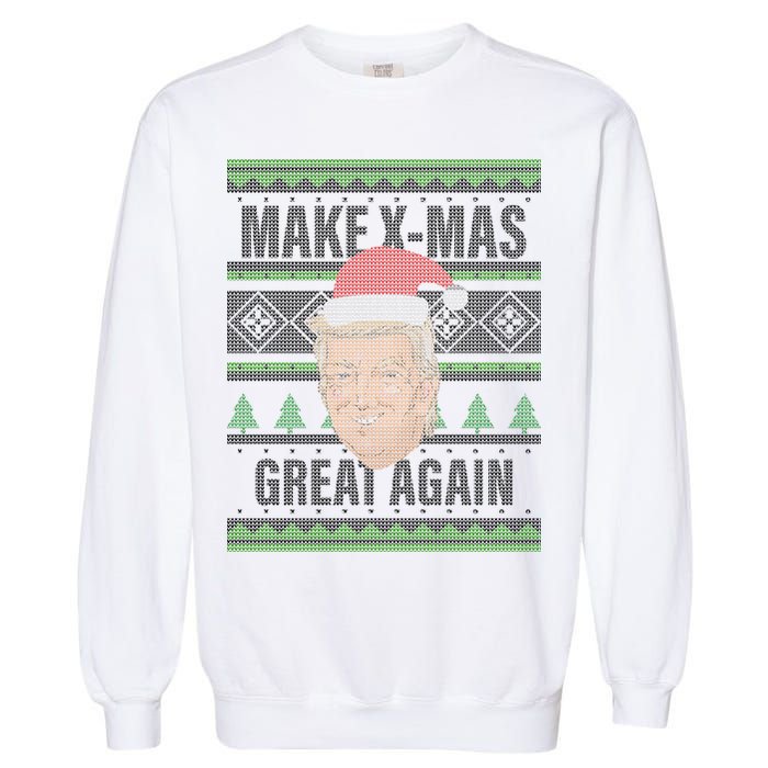 Make X-Mas Great Again Ugly Christmas Garment-Dyed Sweatshirt
