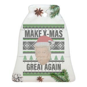 Make X-Mas Great Again Ugly Christmas Ceramic Bell Ornament