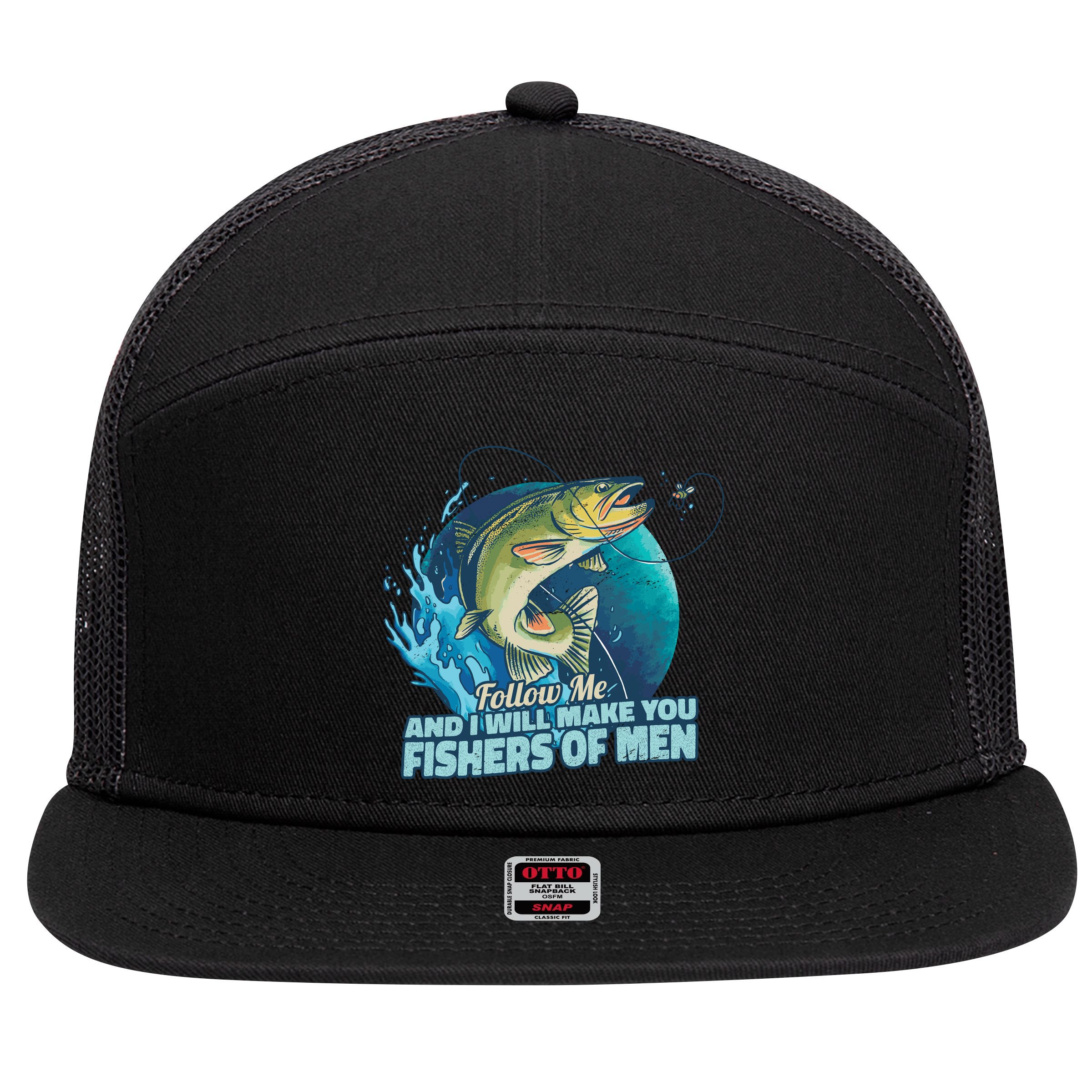 Make You Fishers Of Men 7 Panel Mesh Trucker Snapback Hat