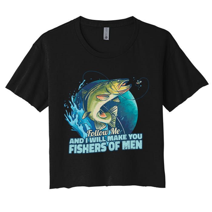 Make You Fishers Of Men Women's Crop Top Tee