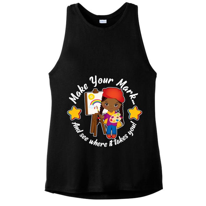 Make Your Mark And See Where It Takes You Ladies PosiCharge Tri-Blend Wicking Tank