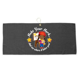 Make Your Mark And See Where It Takes You Large Microfiber Waffle Golf Towel