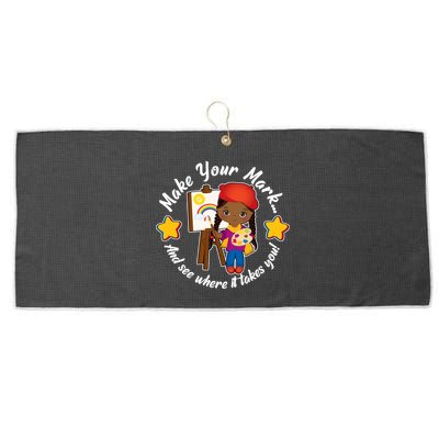 Make Your Mark And See Where It Takes You Large Microfiber Waffle Golf Towel