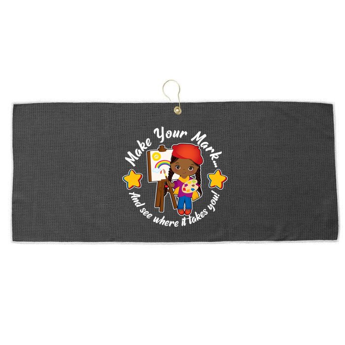 Make Your Mark And See Where It Takes You Large Microfiber Waffle Golf Towel
