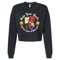 Make Your Mark And See Where It Takes You Cropped Pullover Crew