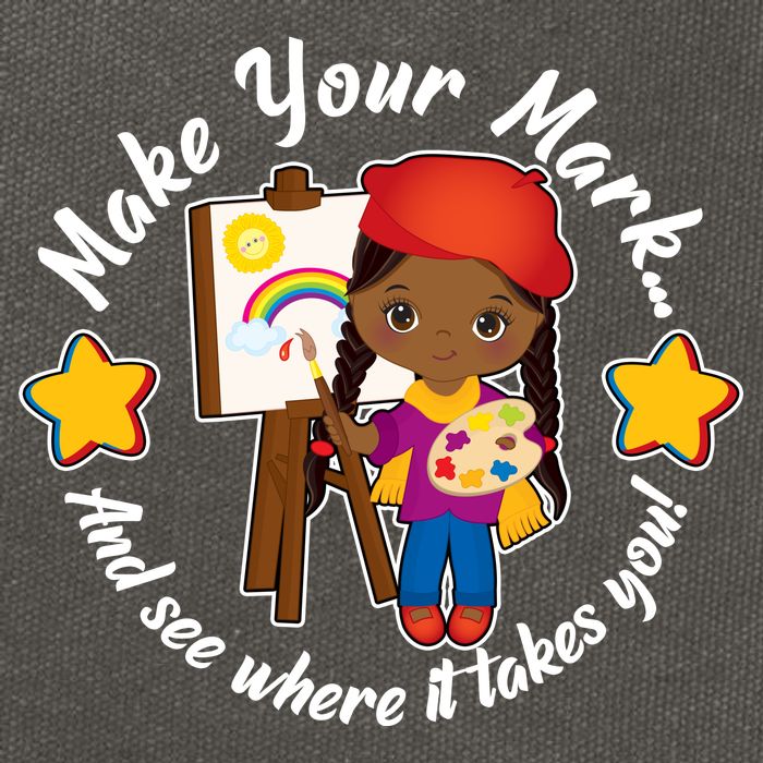 Make Your Mark And See Where It Takes You Cotton Canvas Backpack