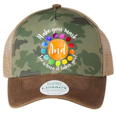 Make Your Mark See Where it Takes You Legacy Tie Dye Trucker Hat