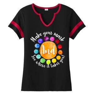 Make Your Mark See Where it Takes You Ladies Halftime Notch Neck Tee