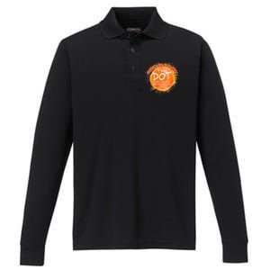 Make Your Mark The Dot Splatter Performance Long Sleeve Polo