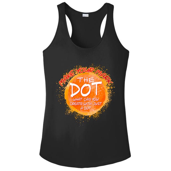 Make Your Mark The Dot Splatter Ladies PosiCharge Competitor Racerback Tank