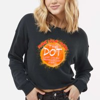 Make Your Mark The Dot Splatter Cropped Pullover Crew