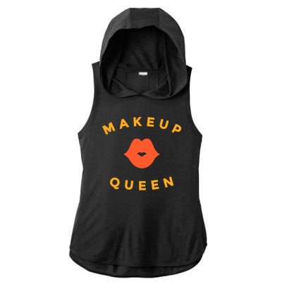 Makeup Queen Ladies PosiCharge Tri-Blend Wicking Draft Hoodie Tank