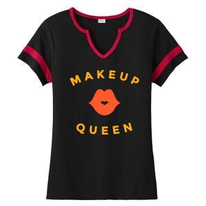 Makeup Queen Ladies Halftime Notch Neck Tee