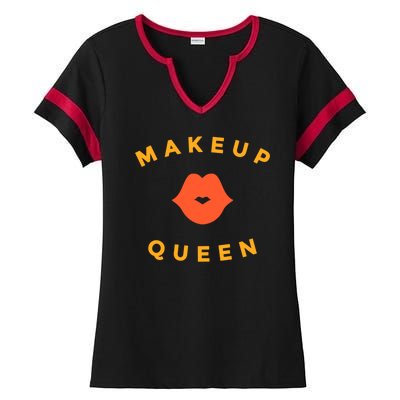 Makeup Queen Ladies Halftime Notch Neck Tee