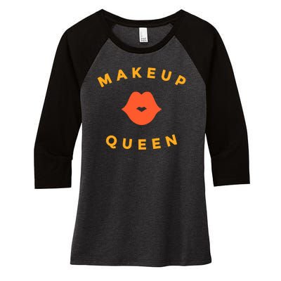 Makeup Queen Women's Tri-Blend 3/4-Sleeve Raglan Shirt