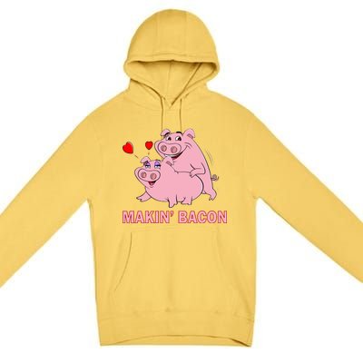 Makin' Bacon Pigs In Love Premium Pullover Hoodie