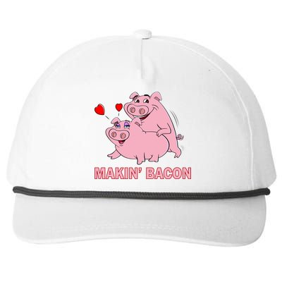 Makin' Bacon Pigs In Love Snapback Five-Panel Rope Hat