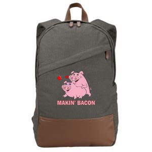 Makin' Bacon Pigs In Love Cotton Canvas Backpack