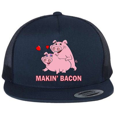 Makin' Bacon Pigs In Love Flat Bill Trucker Hat