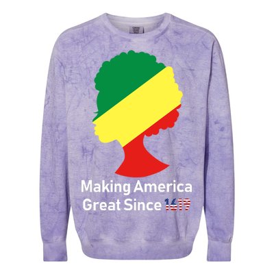 Making America Great Since 1619 Colorblast Crewneck Sweatshirt